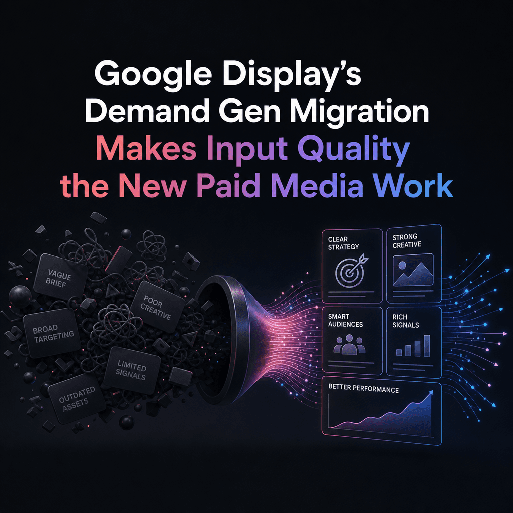 Google Display’s Demand Gen Migration Makes Input Quality the New Paid Media Work