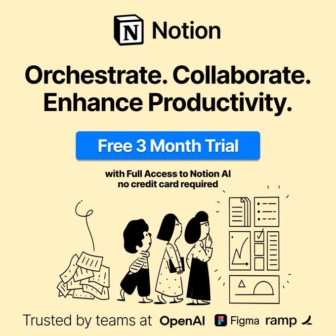 Notion ad on LinkedIn